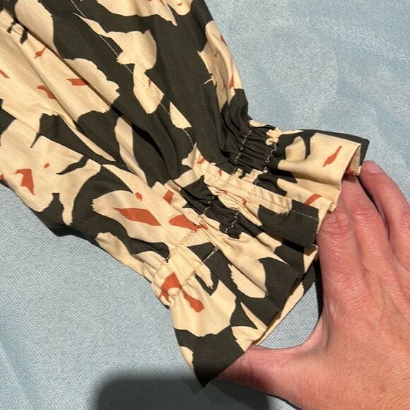 NWT ZARA MULTICOLOR HIGH WAIST FLORAL PRINTED BALLOON PANTS C21 - Picture 5 of 8